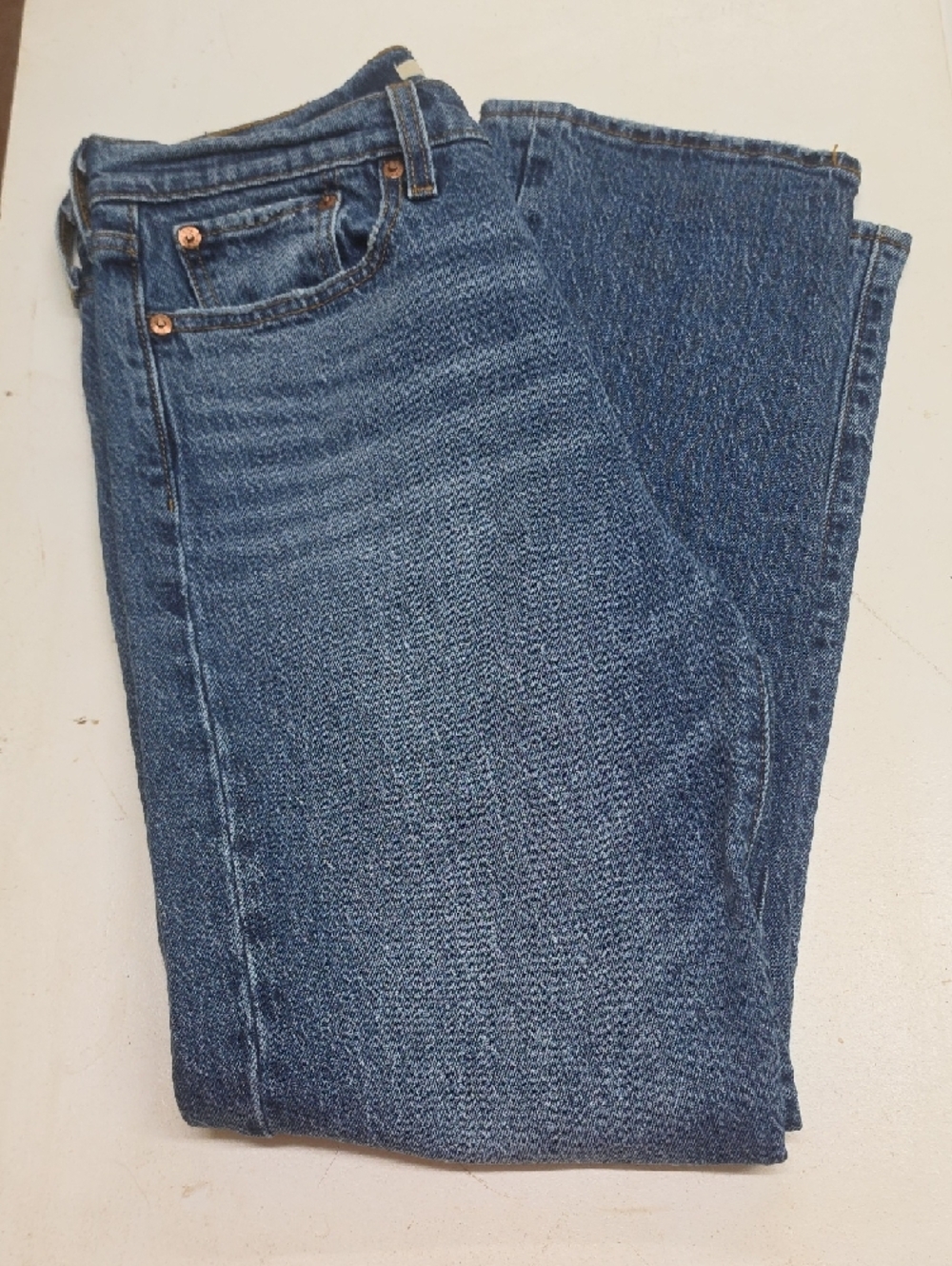 Levis Classic Wedgie Straight Leg Blue Jeans - Picture 6 of 9